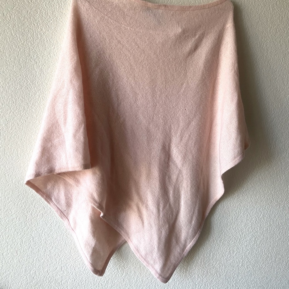 Pink Cashmere Poncho